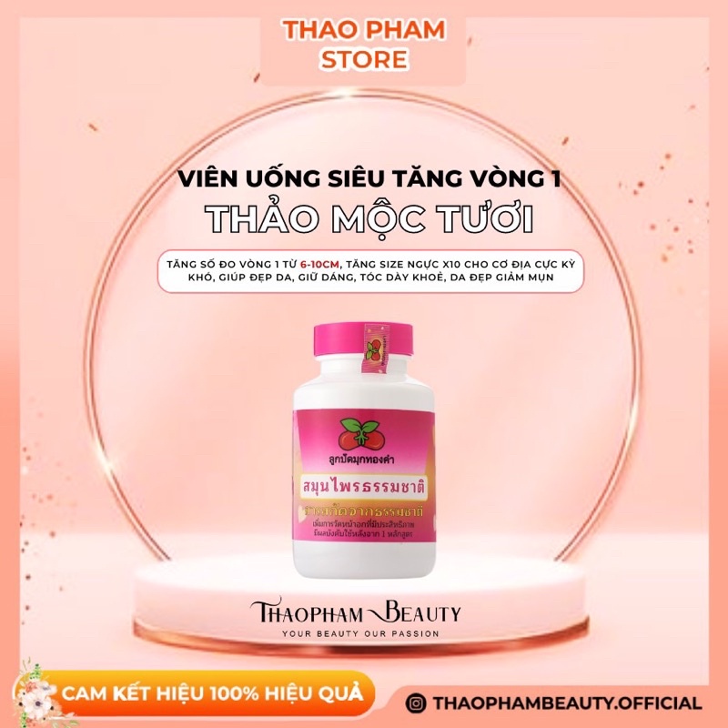 |Bán Chạy| Viên uống tăng size vòng 1 không chứa mầm đậu Thảo Mộc Tươi hiệu quả 30 ngày – Thảo Phạm B