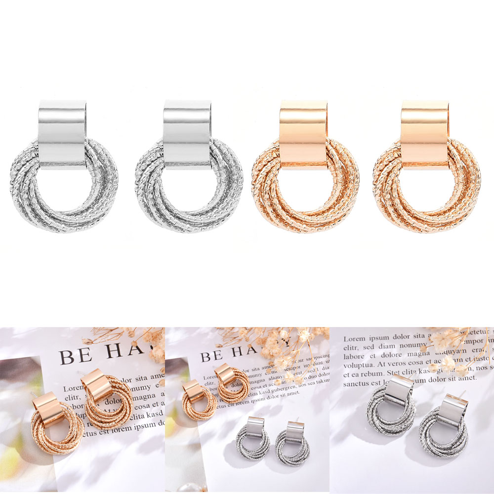 COD Khuyên Tai Nữ Trang Dáng Tròn Phong Cách Retro