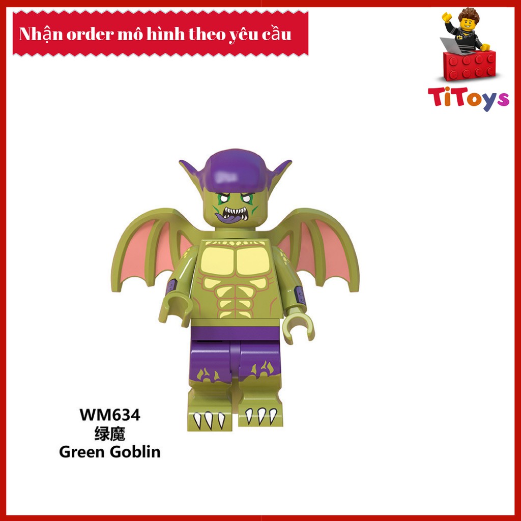 Minifigures Các Nhân Vật Spider Man - Đồ chơi Lắp ghép Xếp hình Non Lego WM6052