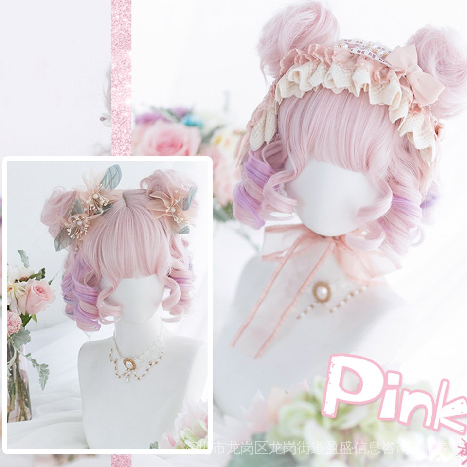 Tóc Giả Ngắn Sợi Tổng Hợp Nhiều Màu Sắc Phong Cách Lolita Dành Cho Nữ