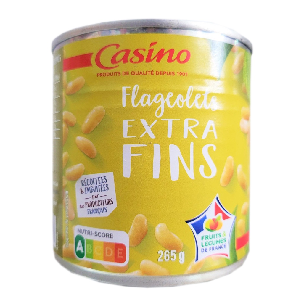 Đậu Tây Xanh (Flageolet) Casino 400g - Casino Extra Fine Flageolet Beans in Brine