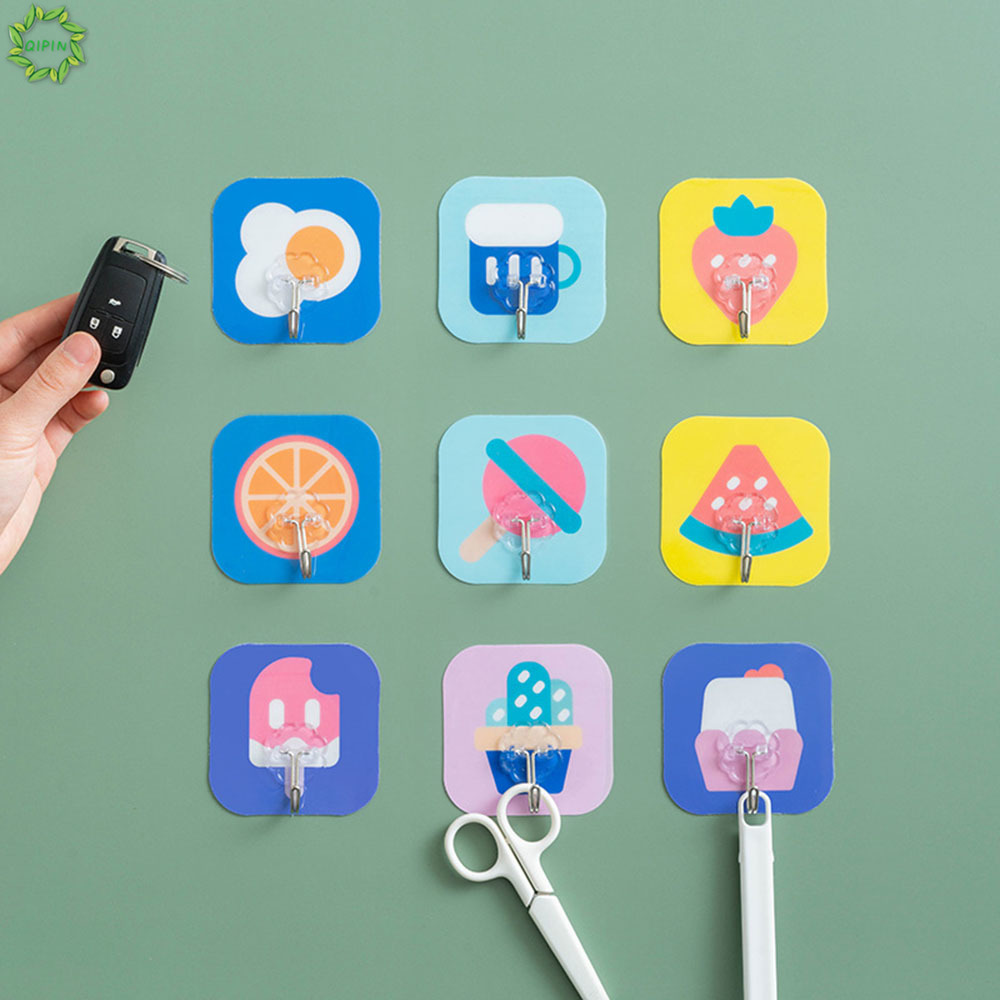 Bộ 10 móc treo đồ gắn tường họa tiết thú cưng đáng yêu