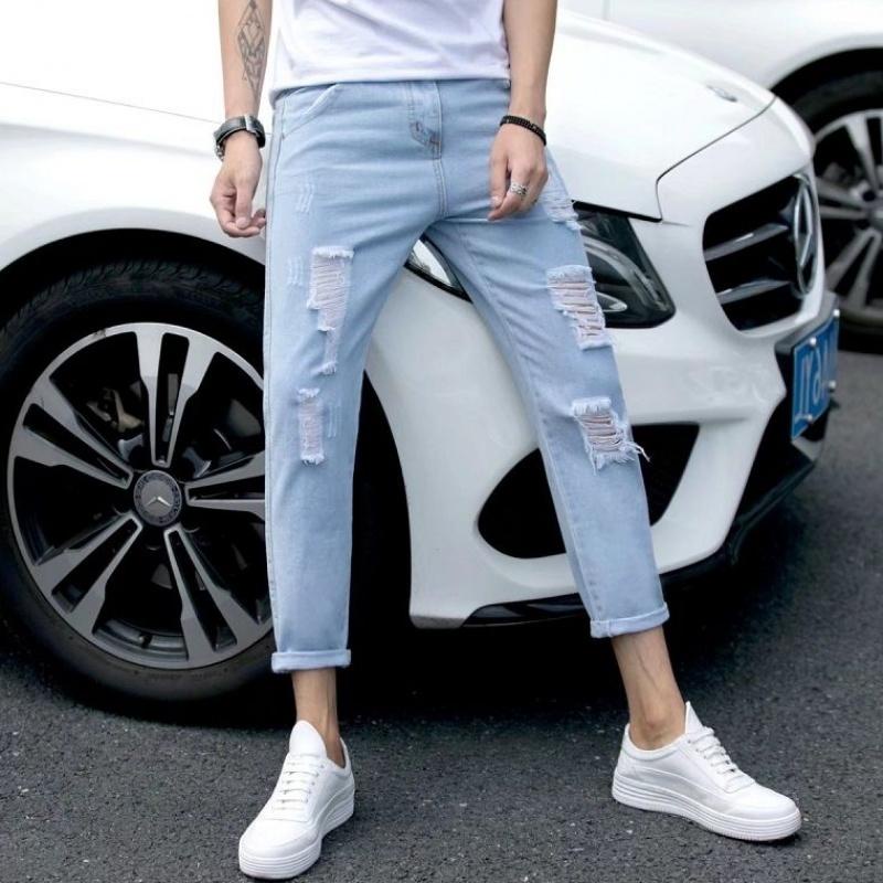 Quần Jean Nam Baggy cá tính - Wash Rách Phong cách - Jean dày dặn - Bụi