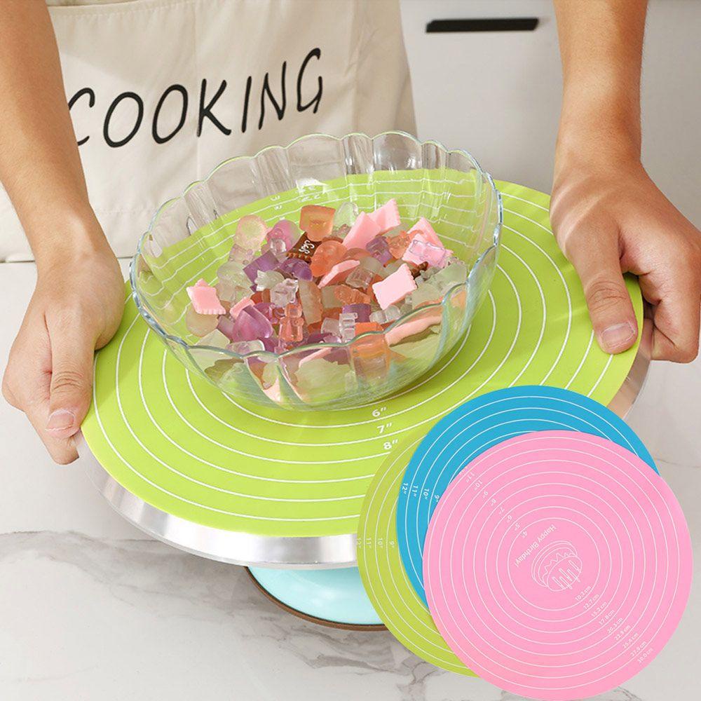KUNHEV Đế Xoay Nướng Bánh Chống Dính Chịu Nhiệt Độ Cao 12inch Kèm Thang Đo Tiện Lợi