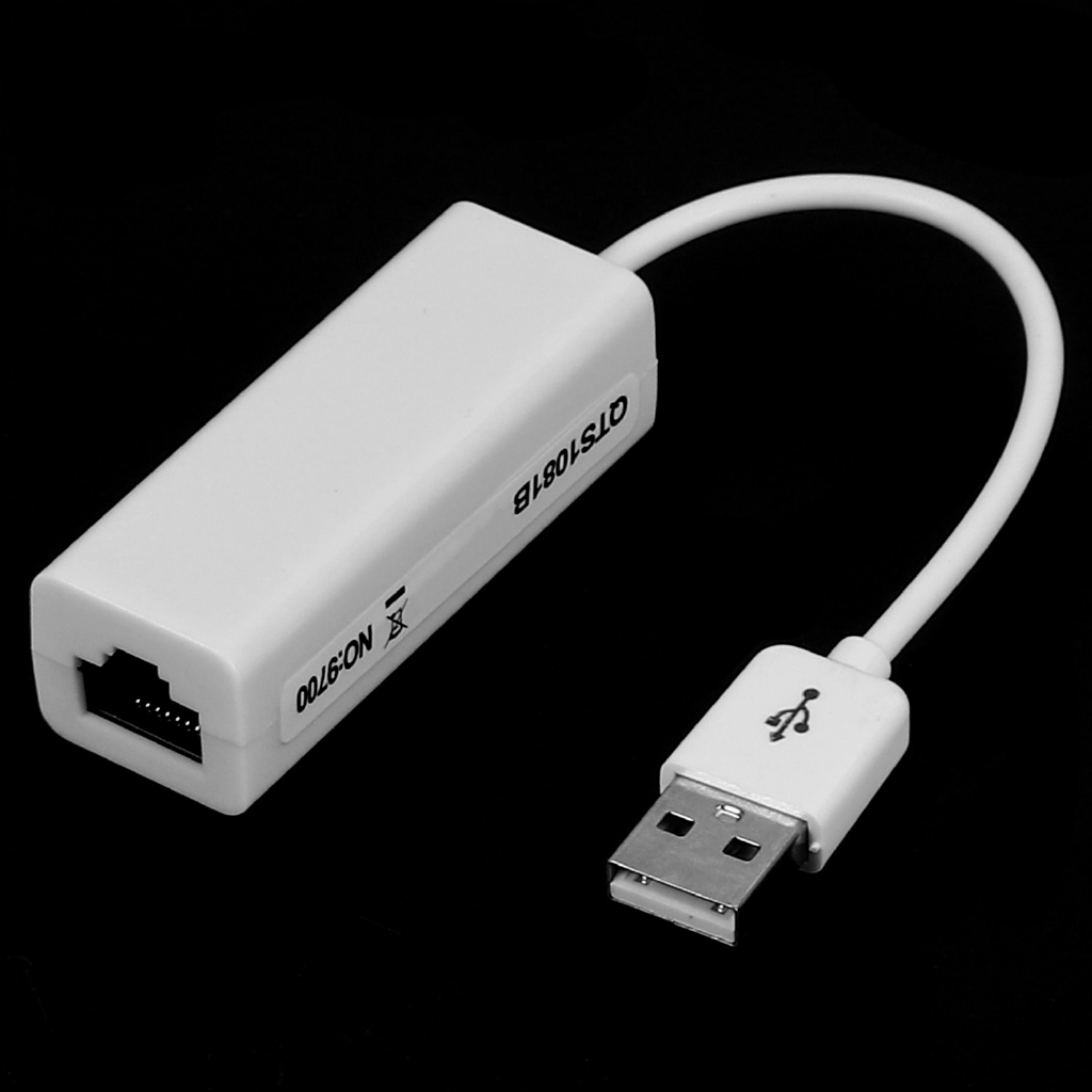 1 Card Mạng Chuyển Đổi Usb 2.0 Sang Rj45 10 / 100mbps Cho Pc Win 7 8 10 Xp