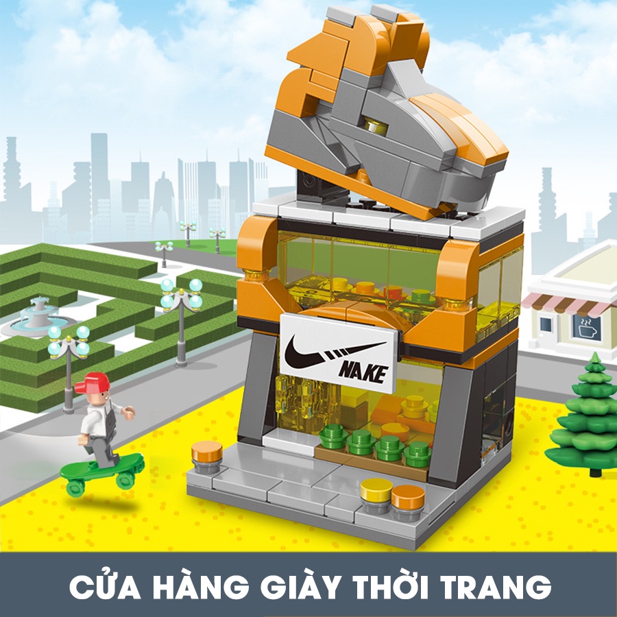 Lego Lắp Ráp Cửa Hàng, Lắp Ghép Thông Minh, Dễ Thương, Độc Đáo Cho Bé