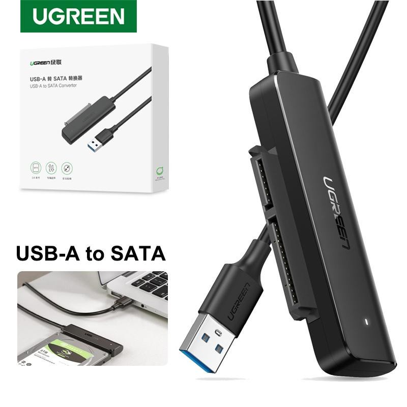 Cáp chuyển đổi USB 3.0 sang SATA Ugreen 70609 hỗ trợ đọc ổ cứng 2.5 inch_Hàng chính hãng