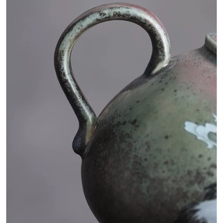 Ấm gốm hạc tiên