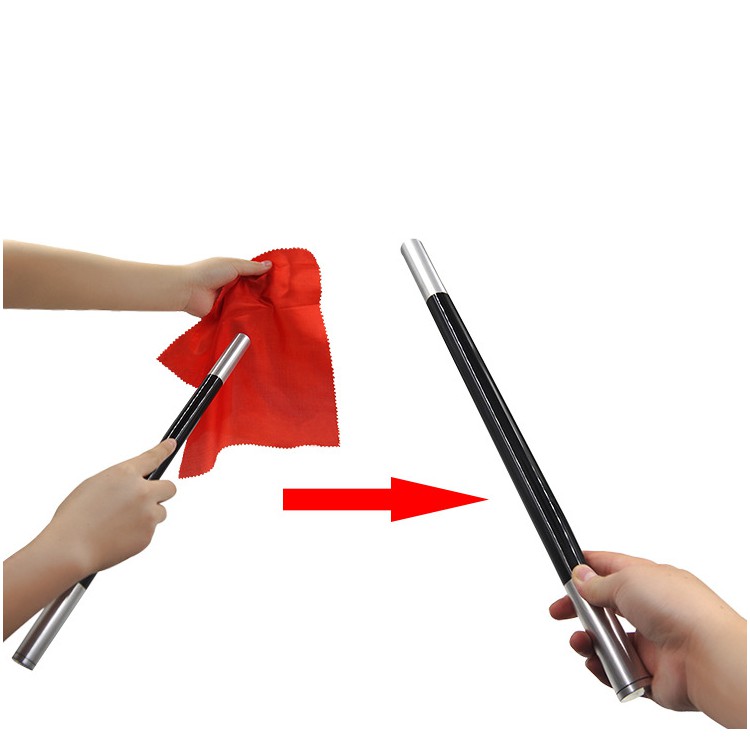 Ảo thuật gậy mất khăn hàng nhập kim loại không rỉ (tặng Clip hướng dẫn)