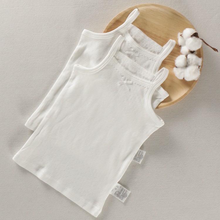 (SET 2 ÁO 2 DÂY COTTON) Set 2 áo lót 2 dây 100% cotton từ sợi bông tinh khiết, hàng xuất Nhật cho bé gái