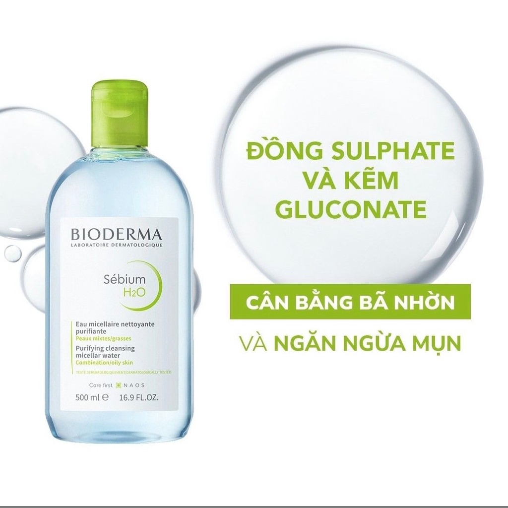 Tẩy trang Bioderma Sebium H2O