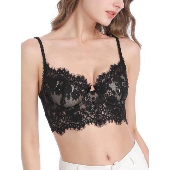 Áo Lót Nữ Myna Ren Mỏng Có Gọng Đính Khuy Nâng Ngực Kiểu Dáng Xuyên Thấu Hàng Cao Cấp 3300