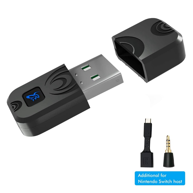 Wireless Bluetooth Adapter USB Bluetooth Dongle for Voice Chat, Audio Transmitter Receiver for Nintendo Switch PS4 PC