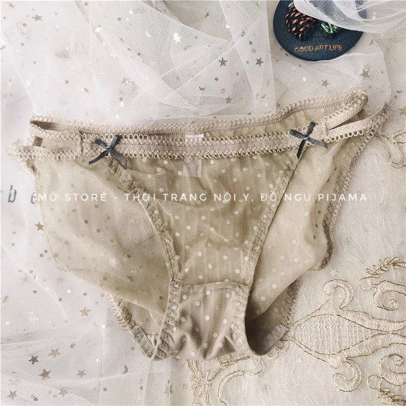 Quần lót khe ren nữ 2 nơ phía trước mo.store95 dễ thương