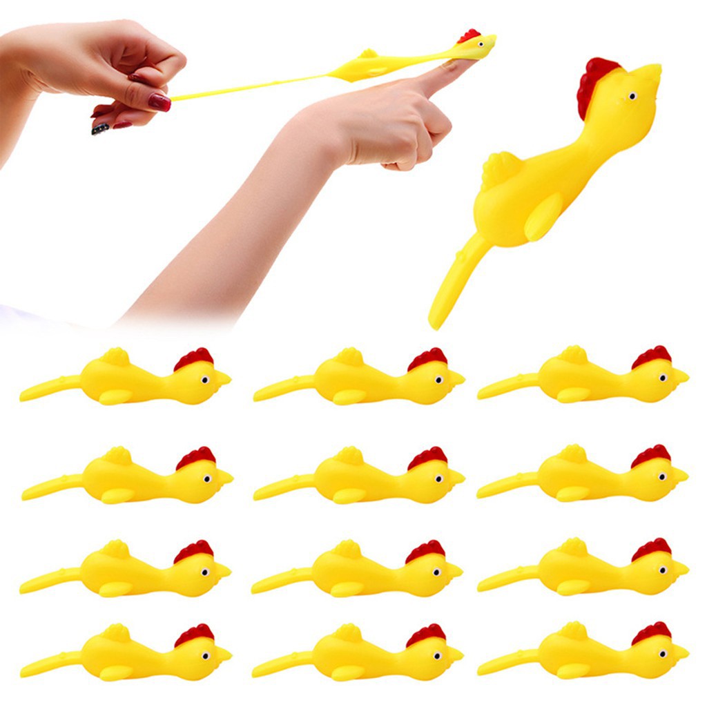 5 Pcs Toy Chicken Funny Cute Children Kids Cartoon Stress Reliever Toys  Elasticity Soft TPR Catapult Yellow Chick #2081 | Shopee Việt Nam