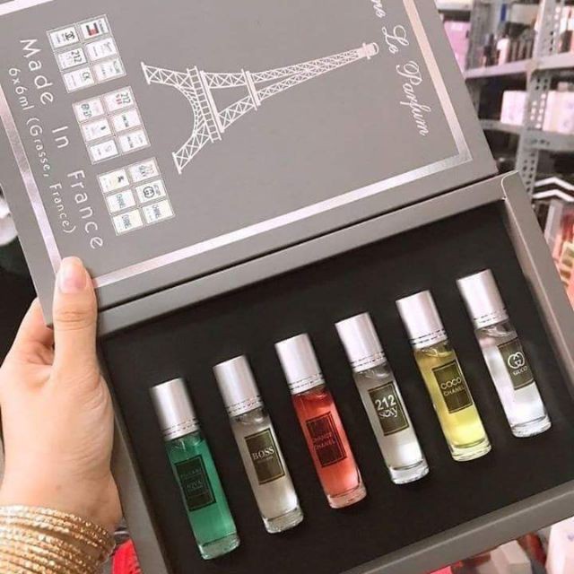 Set 6 Chai Nước Hoa hương cực thơm,lưu hương tốt dạng lăn  nam nữ