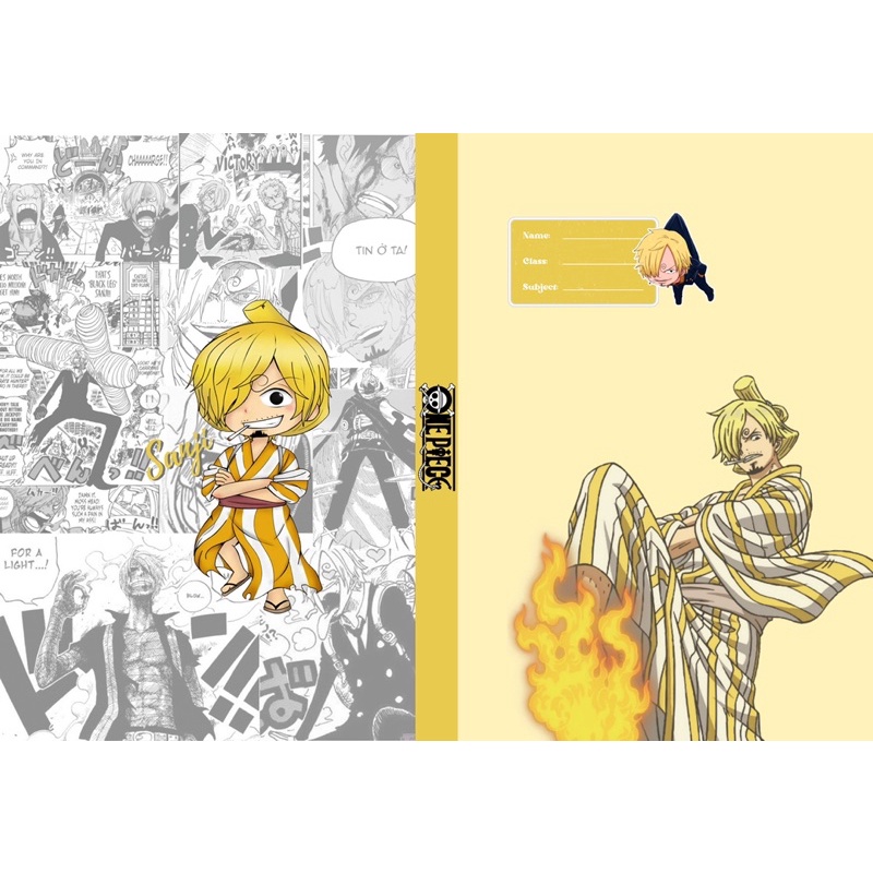 10 Tờ BÌA BAO TẬP ANIME ONE PIECE tặng Thời Khoá biểu