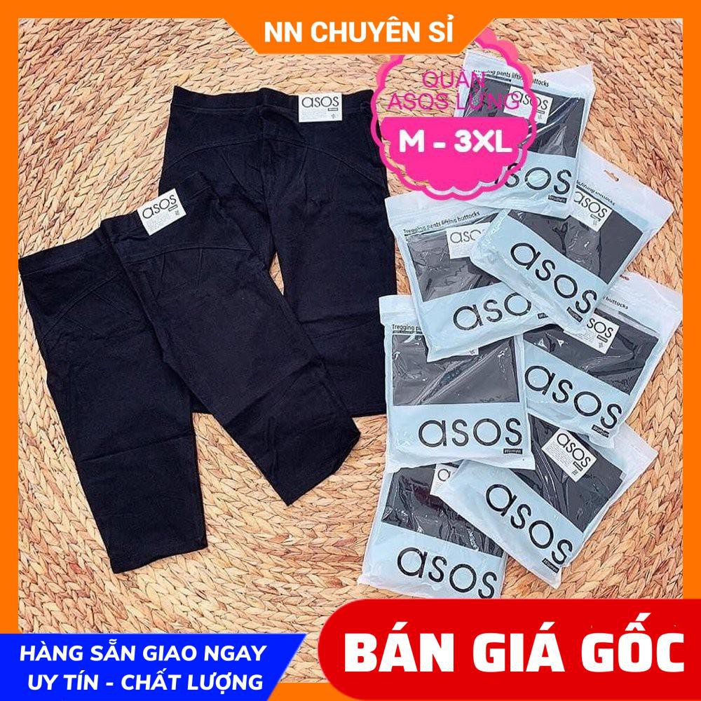 Quần legging dài ngố lửng nữ ôm body nâng mông cạp cao Vải Thun loại 1 mềm mịn mát co giãn tốt đủ size đến 70 ký ASOS