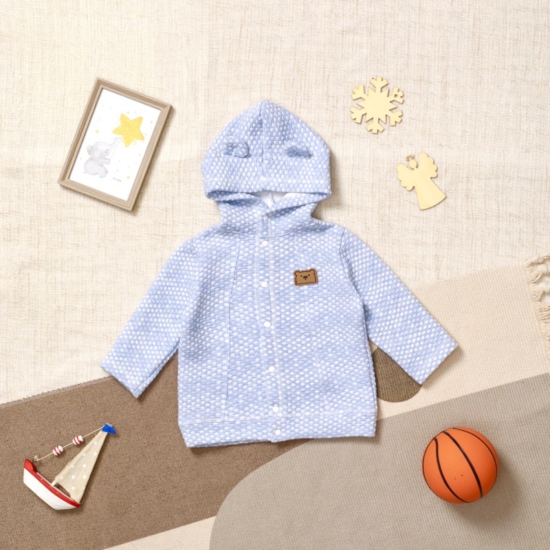 Áo khoác chần bông bé trai bé gái có mũ size 6,5-16kg