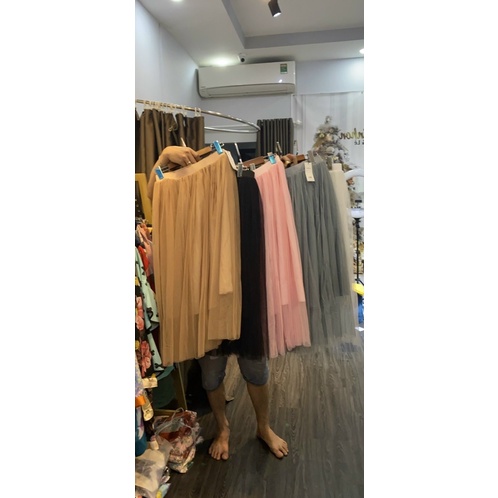 Chân Váy Xếp Ly “Bigsize” Phối Lưới