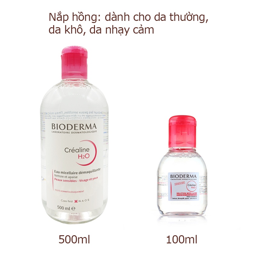 Nước tẩy trang Bioderma Micellar H20 bản mới nhất 500ml