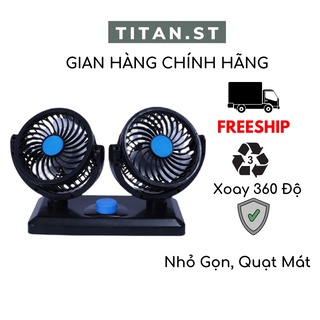 Quạt Ô Tô, Quạt Để Trên Xe Hơi Cắm Tẩu Sạc, Tốc Độ Gió Cao titan.st