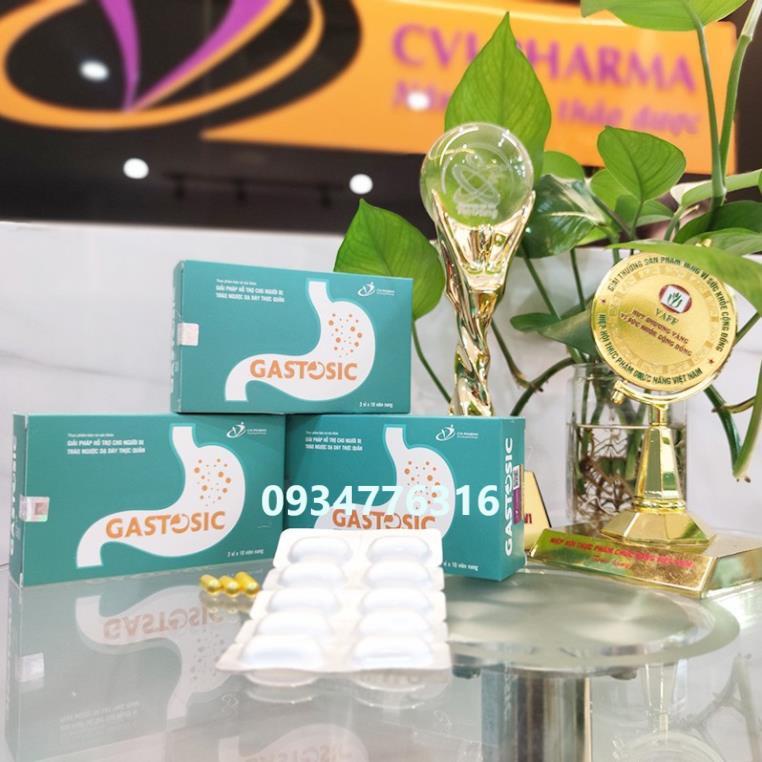 Gastosic ngăn ngừa trào ngược dạ dày biến chứng tái phát hộp 3 vỉ x10 viên nang mềm