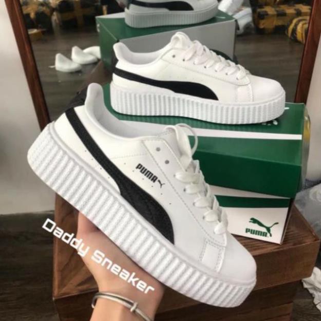 < VIDEO + ẢNH THẬT > GIÀY SNEAKER TRẮNG ĐEN ĐẾ BÁNH MÌ THẤP CỔ - Sale 1