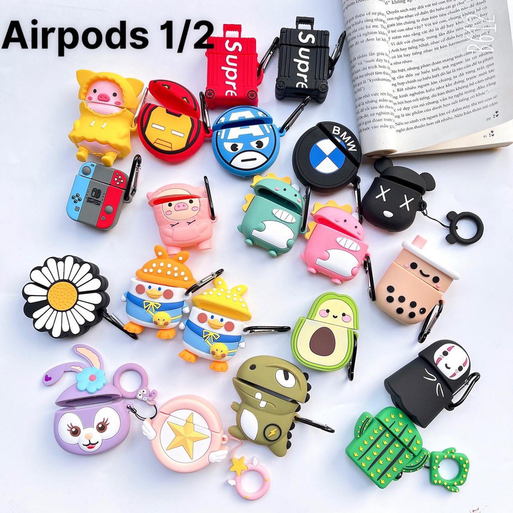 (Tặng móc) Ốp airpod đựng tai nghe không dây airpod 𝟏/𝟐 | 𝐢𝟏𝟏 | 𝐢𝟏𝟐 | 𝐢𝟏𝟖 | 𝐢𝟏𝟎𝟎 ... (khách đọc kỹ mô tả sp nhé!!)