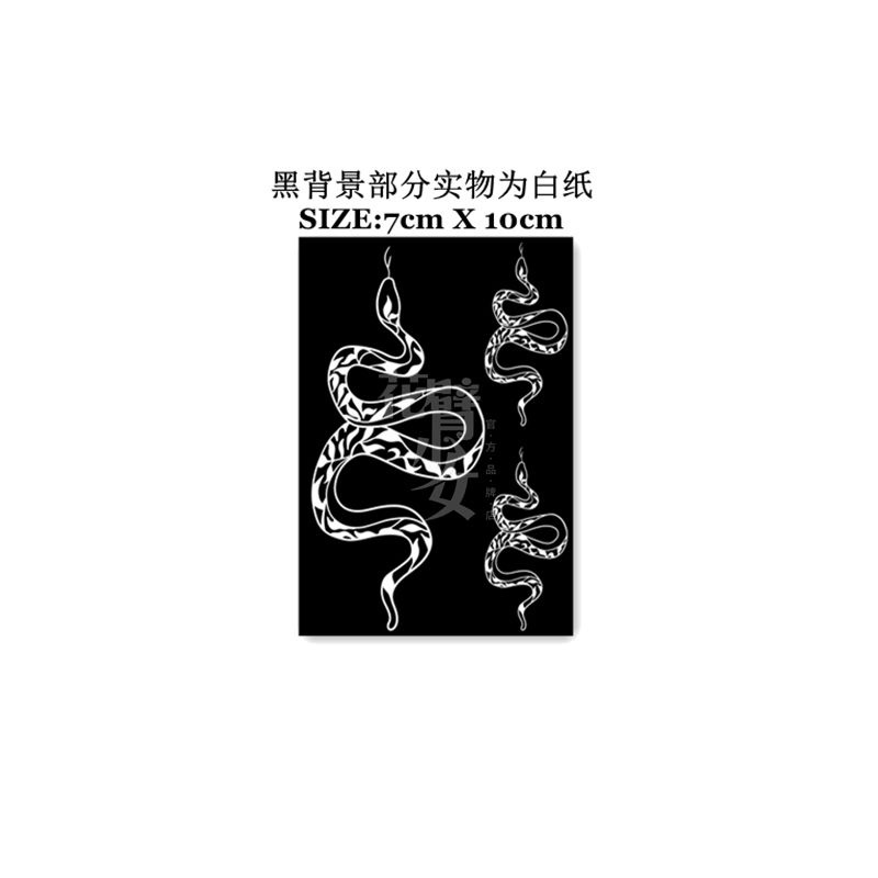 Hình xăm dán hình rắn trắng nhỏ cá tính độc đáo