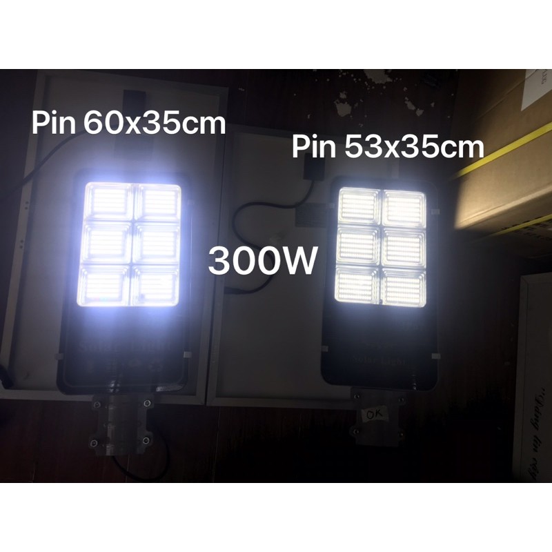 Đèn Năng Lượng Mặt Trời Pin Rời 400W,300w tấm pin lớn Chuẩn IP67. Sáng Liên Tục 15h. Có Nút Báo Pin Sạc.