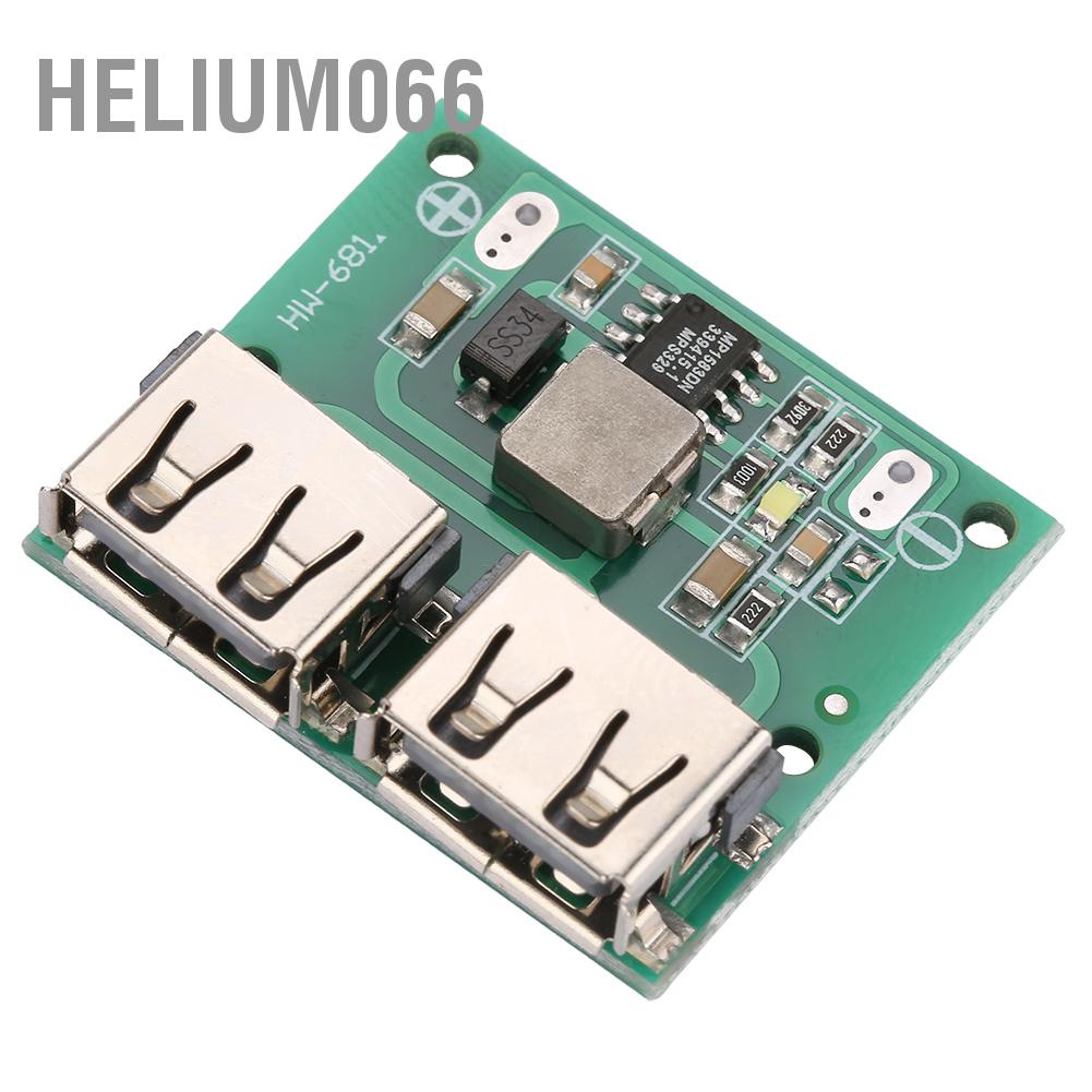 Helium066 Dual USB Output 9V/12V/24V To 5V 3A DC-DC Step Down Power Charger Module