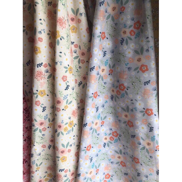 Vải thô hoa vintage