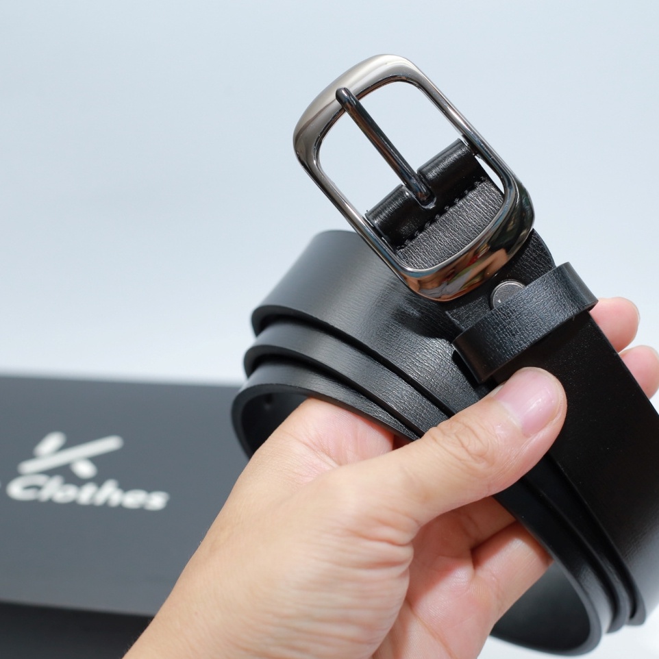 Thắt lưng dây nịt nam nữ ForD KuuClothes màu đen bản nhỏ phong cách Hàn Quốc cao cấp Full Box - Thắt Lưng ForD