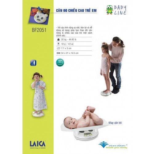 Cân đo chiều cao trẻ em Laica BF2051