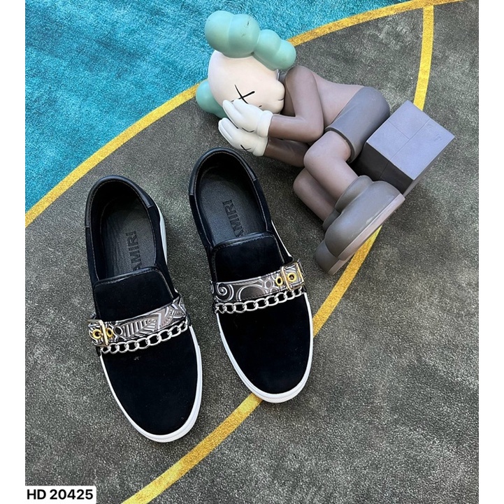 Giày SLipon Xích Vải Nhung quai da cực đẹp