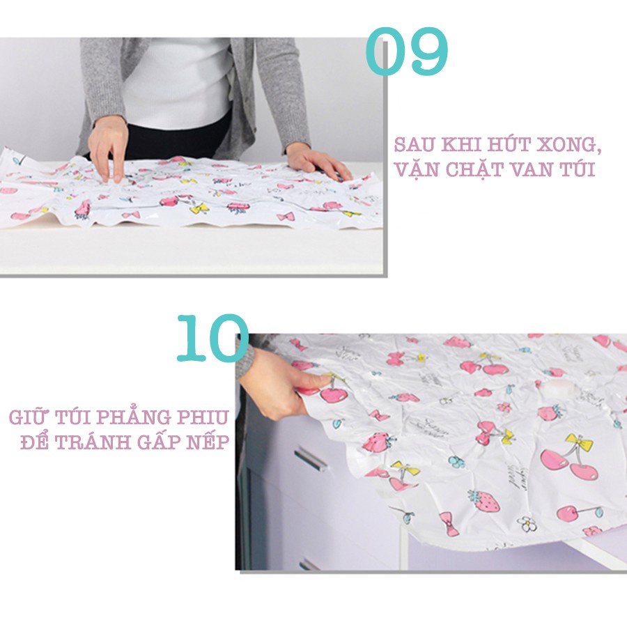 Túi Hút Chân Không Dày Dặn Bảo Quản Quần Áo, Chăn Ga Chống Nấm Mốc Cao Cấp M002 [Rẻ]