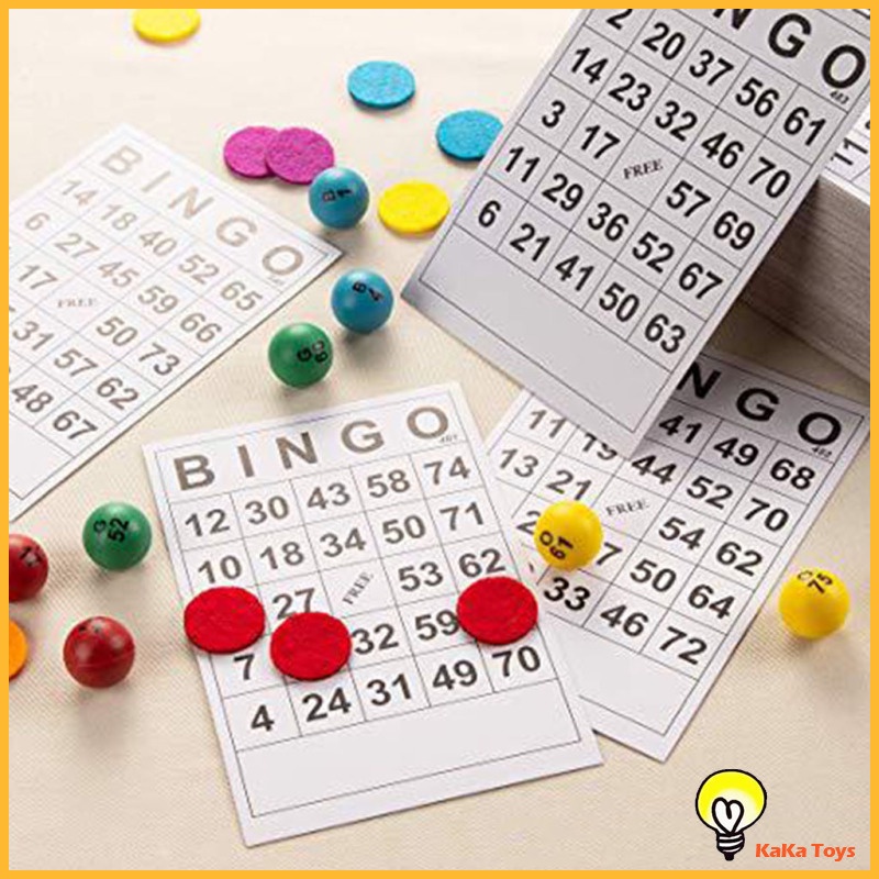 [KaKa Toys] BINGO Game Paper Cards 60 Sheets 60 Faces without repeat Single Design