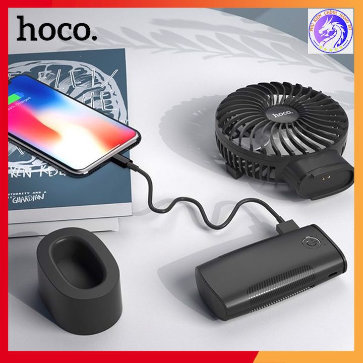 Quạt Cầm Tay Mini HOCO F11 - Kiêm Sạc Dự Phòng 4000mAh - CHÍNH HÃNG BẢO HÀNH 12 THÁNG