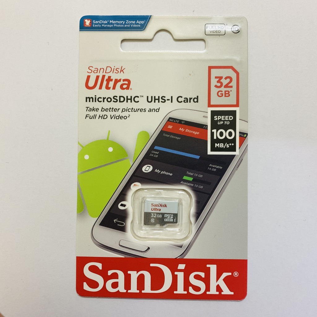 Thẻ Nhớ Micro SD SanDisk Ultra 32GB/64GB/128GB 100MB/S Class10 - Hàng Chính Hãng