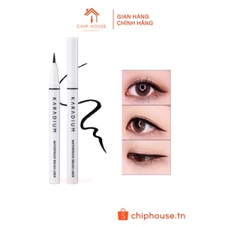 Bút dạ kẻ mắt Karadium Waterproof Brush Liner Black Eyeliner - Chiphouse