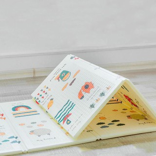 Thảm xốp XPE phủ Silicon chống thấm in 2 mặt gấp gọn