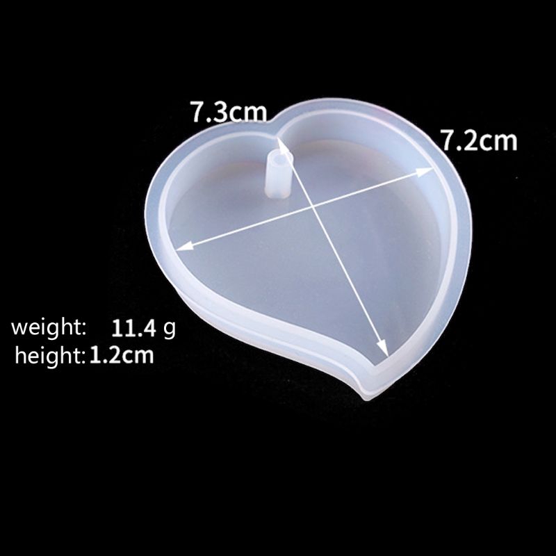 Khuôn nhựa vuông làm mặt dây chuyền hình trái tim