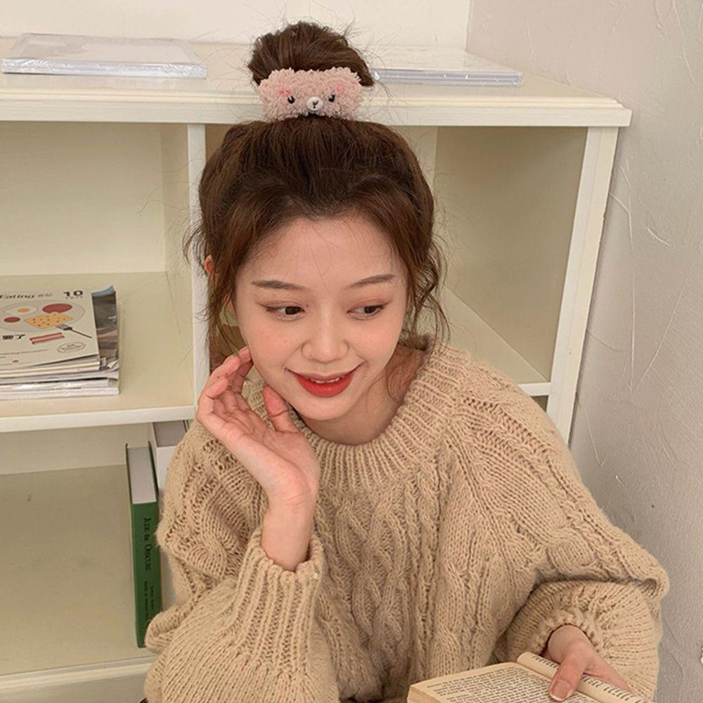 VANES1 Dây Buộc Tóc Màu Trơn Đơn Giản Thời Trang Thu Đông Cho Nữ