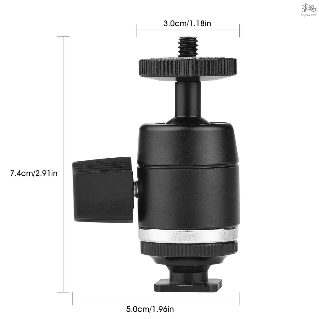 Đầu Bi Mini Xoay 360 Độ Với Ốc Vít 1 / 4 Inch Cho Giá Đỡ Ba Chân Máy Ảnh Túi Đựng Đồ Dùng 11lbs Tiện Dụng | BigBuy360 - bigbuy360.vn