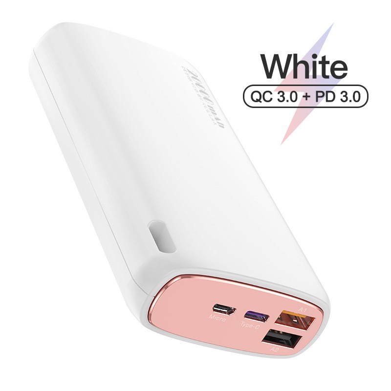 Sạc Dự Phòng KUULAA KL-YD18 Sạc Nhanh Cho Xiaomi Samsung iPhone Có 2 Cổng Sạc USB 20000mAh