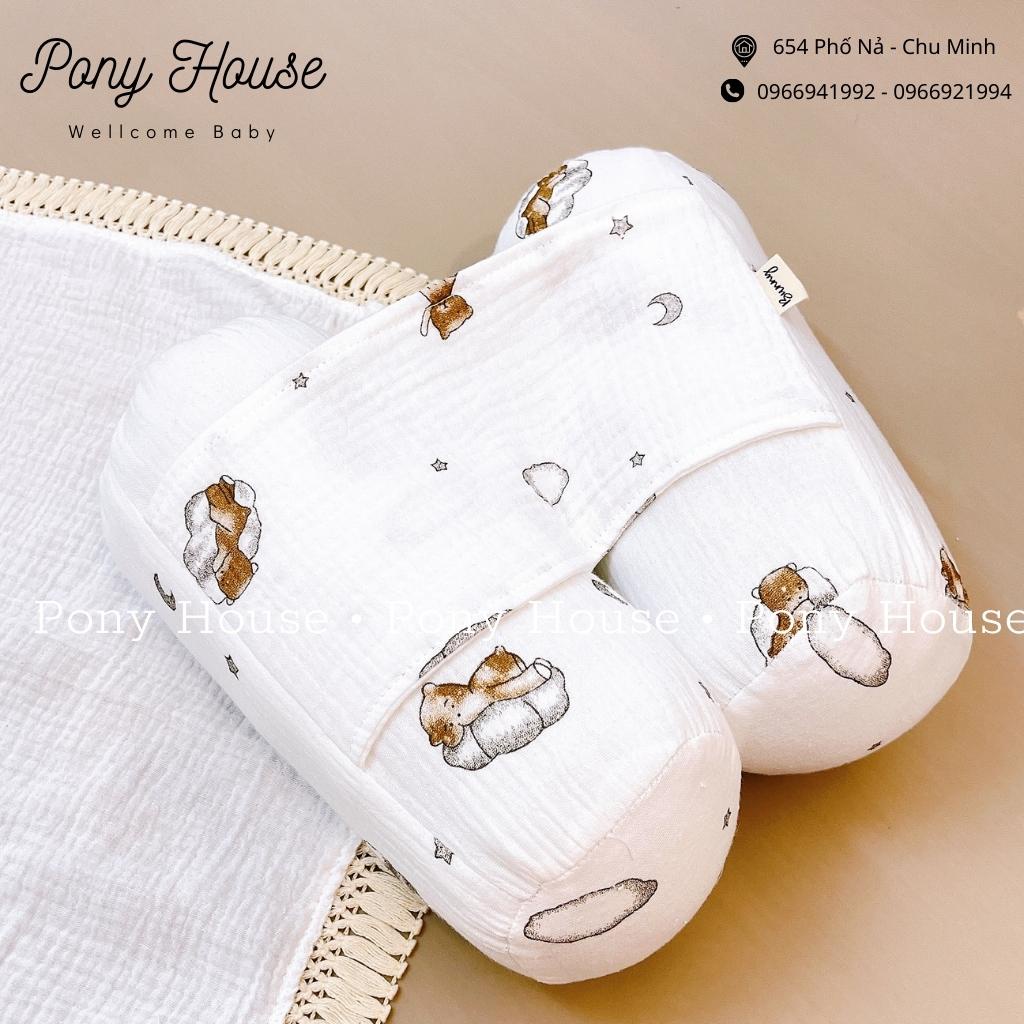 Bộ Chặn Sơ Sinh Bunny Xô Muslin Ruột Bông Tự Nhiên Siêu Mềm Mại Chống Giật Mình Cho Bé Sơ Sinh