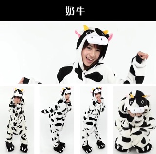 Pijama thú bông hình bò sữa