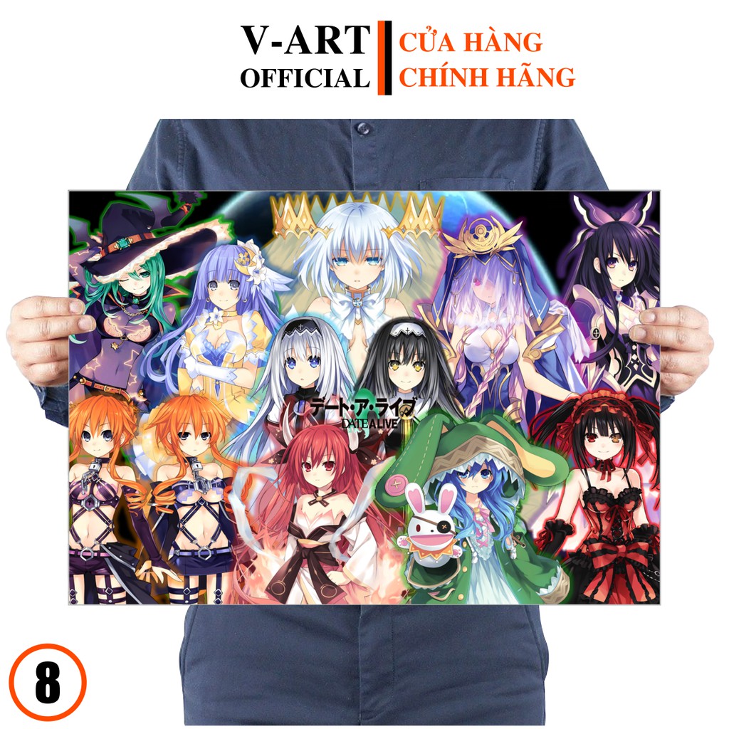 Tranh Anime Date A Live - Cuộc Hẹn Sống Còn - Deto A Raibu - Áp Phích Dán Tường Trang Trí Nhà Cửa By V-Art