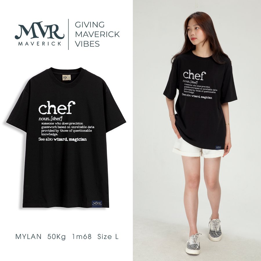 Áo thun nữ unisex Định nghĩa về chữ chef tiếng anh KK3807 MVR